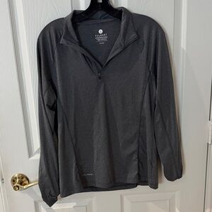 Solbari Gray Quarter-Zip Pullover UPF 50 size medium